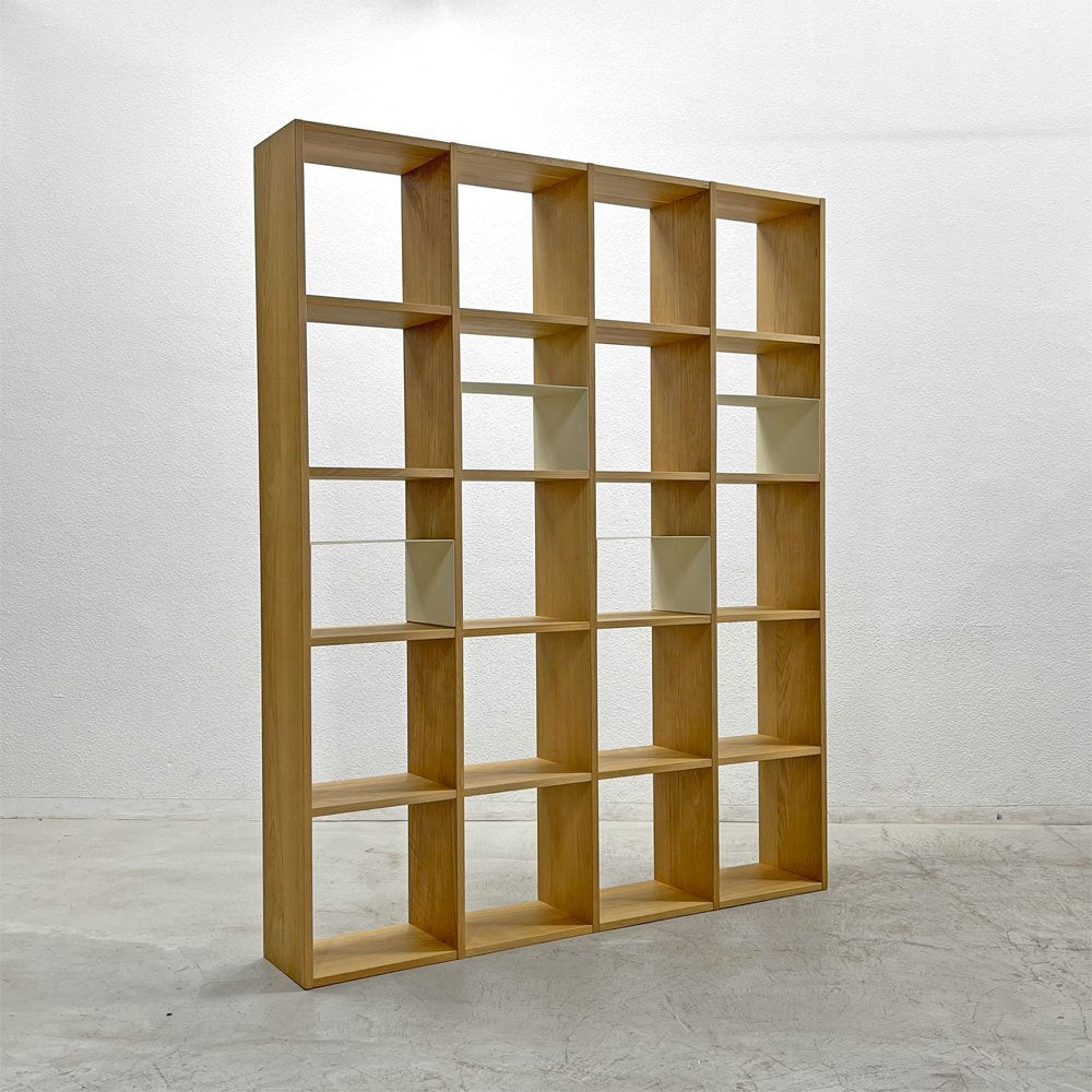 無印良品 MUJI スタッキングシェルフ 4列5段 オーク材 ナチュラル リビングボード オープンシェルフ 〓