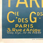 パリ＝ロンドン航空サービス Compagnie Franco-Roumaine de Navigation Aerienne 公式リトグラフ 1987年 再版品 62×100cm 〓