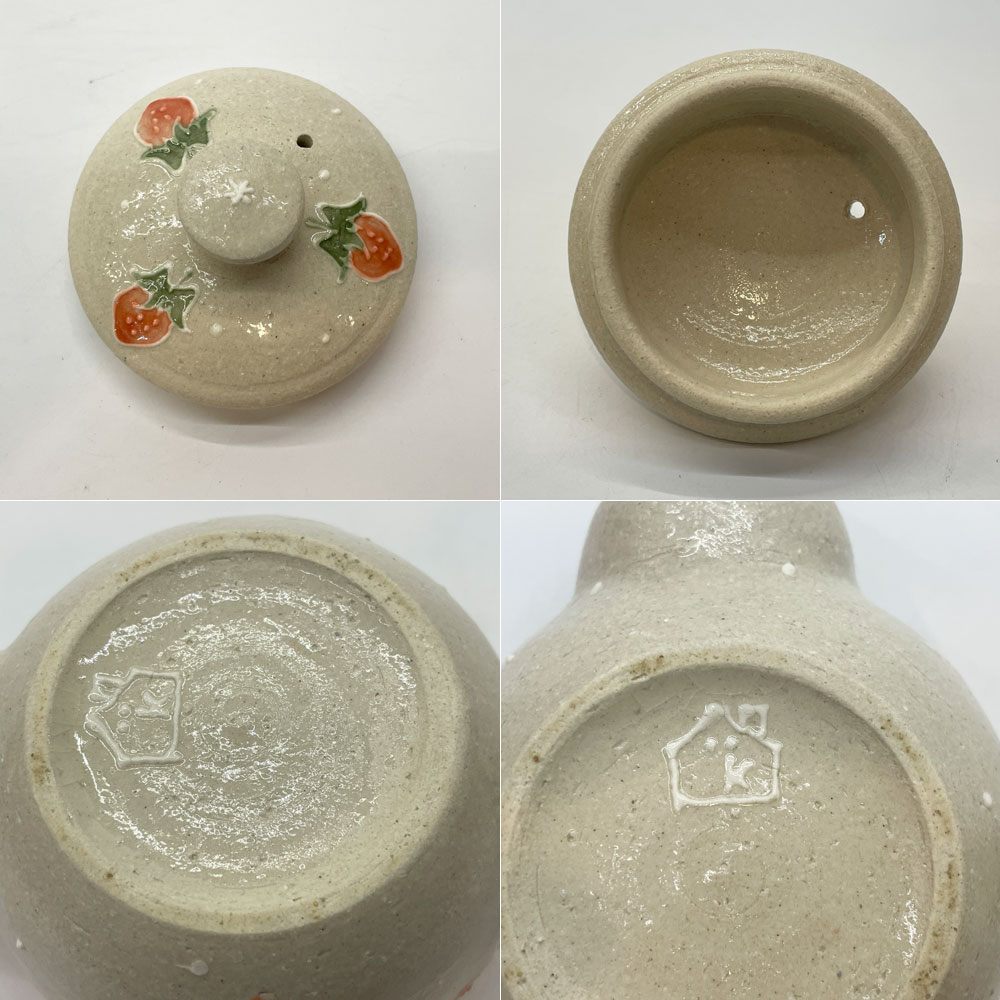 中村佳菜子 Kanako NAKAMURA いちご ポット イチゴ 苺 急須 うつわ 器 現代作家 クラフト陶器 美品 ★