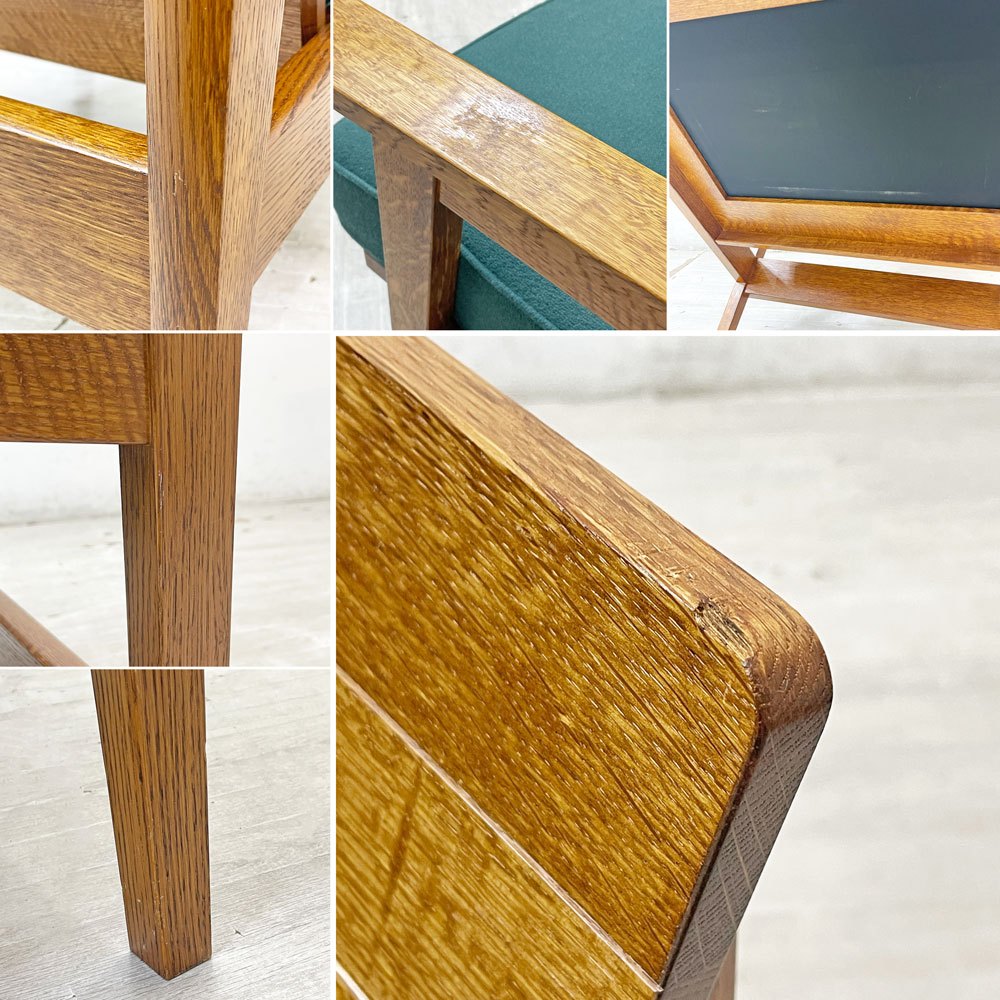 スタンダードトレード STANDARD TRADE Wood Frame Sofa SFA-03C-1p 一人掛けソファ ブルーグリーン ファブリック オーク無垢材 定価：¥240,000- ●