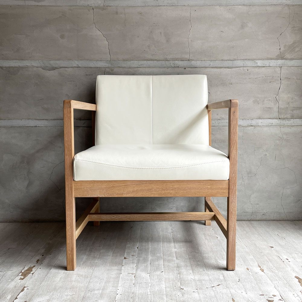 シギヤマ家具 シティ City C-41 LDチェア ダイニングチェア オーク材 PVCレザー ホワイトカラー 岩倉榮利 参考定価￥44,600- 廃番 ♪