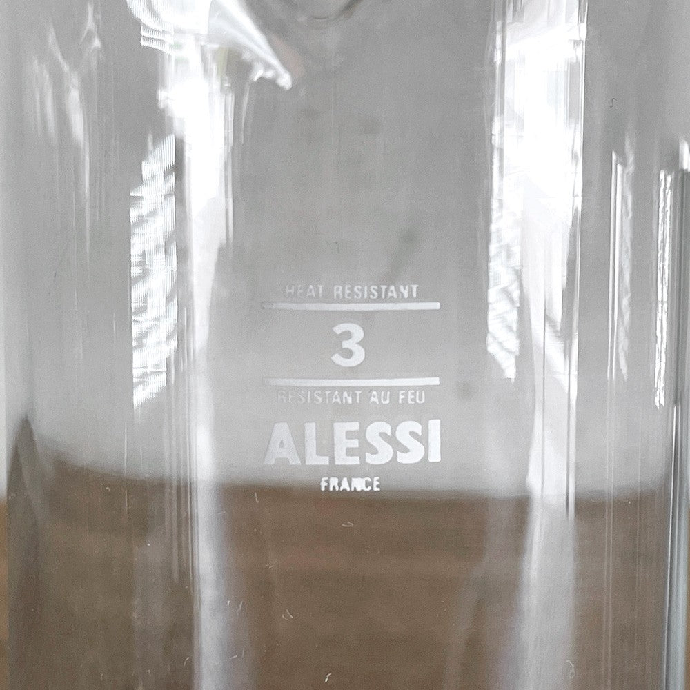 アレッシー ALESSI 9094 プレスフィルターコーヒーメーカー press filter coffee maker 3カップ用 コーヒーポット ティーポット ステンレス 耐熱ガラス アルド・ロッシ Aldo Rossi イタリアンモダン ■