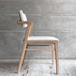シギヤマ家具 CC-003CHAIR セミアームチェア ダイニングチェア オーク材 PVCレザー ホワイト モダンテイスト B ♪