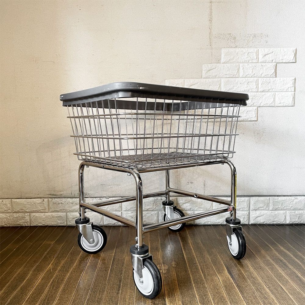 R&B ワイヤープロダクツ R&B WIRE PRODUCTS ランドリーカート LAUNDRY CART キャスター付 アメリカ パシフィックファニチャーサービス P.F.S.取扱 廃番 ◎