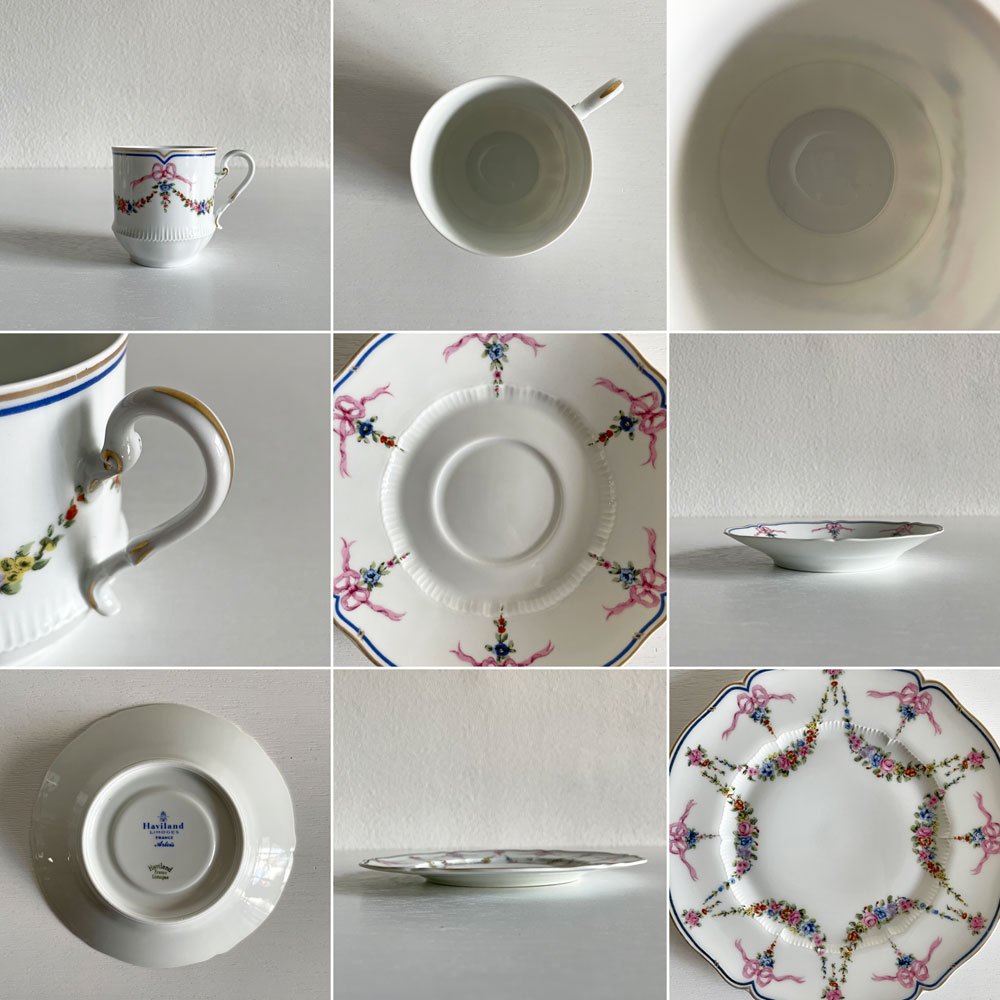 アビランド HAVILAND アルトワ Artois カップ＆ソーサー＆プレート トリオセット 全12点 リモージュ フランスビンテージ 〓
