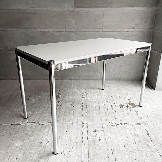 USMハラー USM Haller モジュラーファニチャー ハラーテーブル ワークデスク ダイニングテーブル MDF ピュアホワイト アジャスター付 高さ調節機能付き スイス ♪