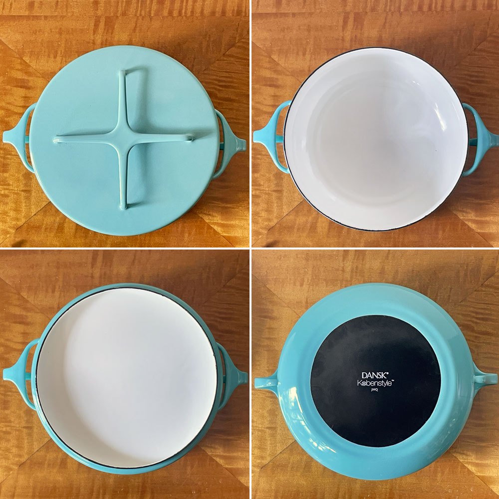 ダンスク DANSK コベンスタイル 両手鍋 ホーロー キャセロール W26cm イェンス・クイストゴー ティール 北欧 ◇