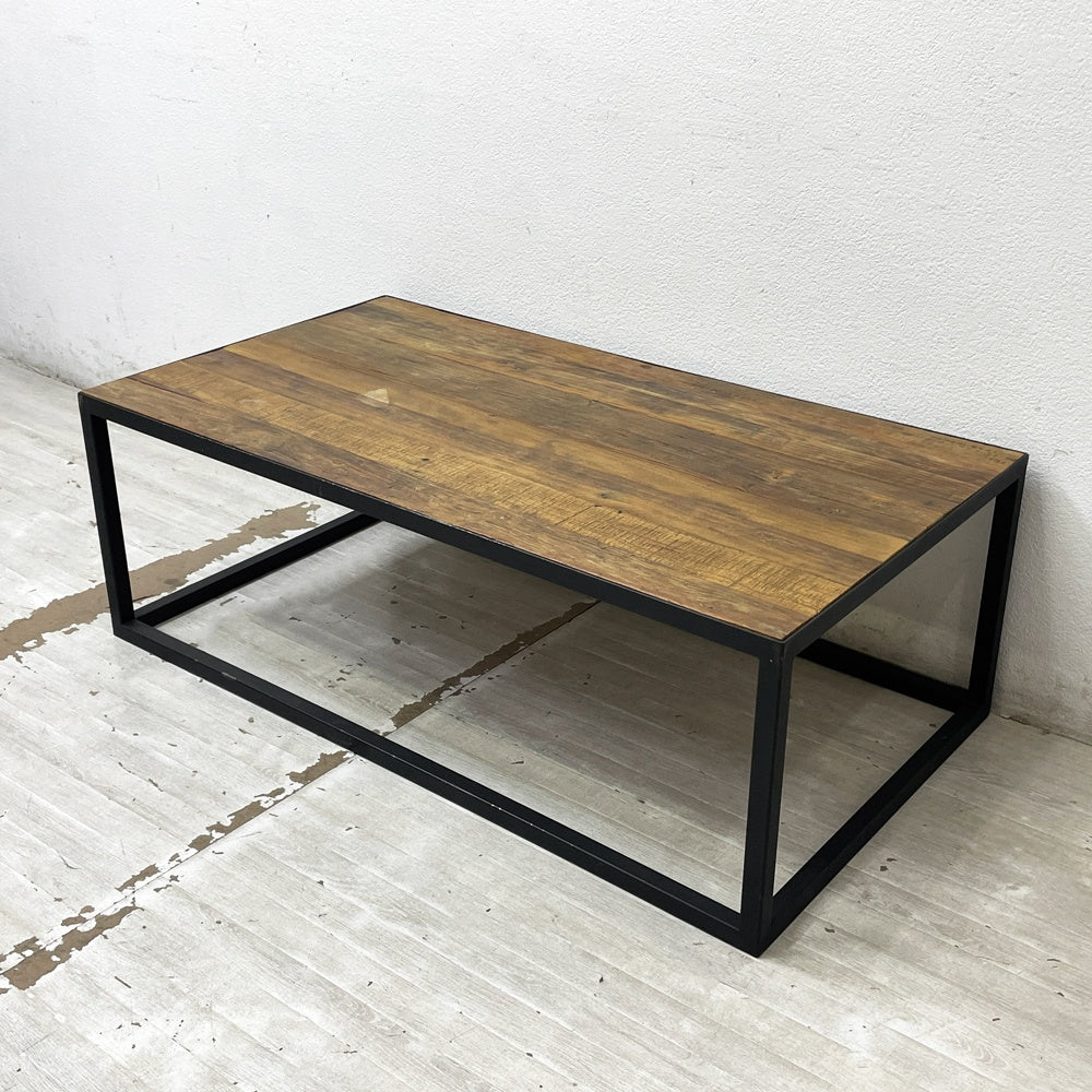 クラッシュゲート CRASH GATE ノットアンティークス Knot antiques ライザ LIZA コーヒーテーブル ローテーブル 古材天板 W110cm ●