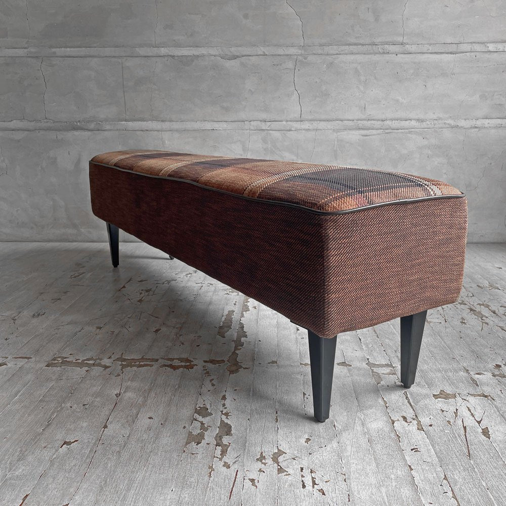 クラッシュゲート CRASH GATE タブレザーワークス tabu Leather Works チェルシー CHELSEA ベンチ 2Pスツール チェック柄 廃番 ♪