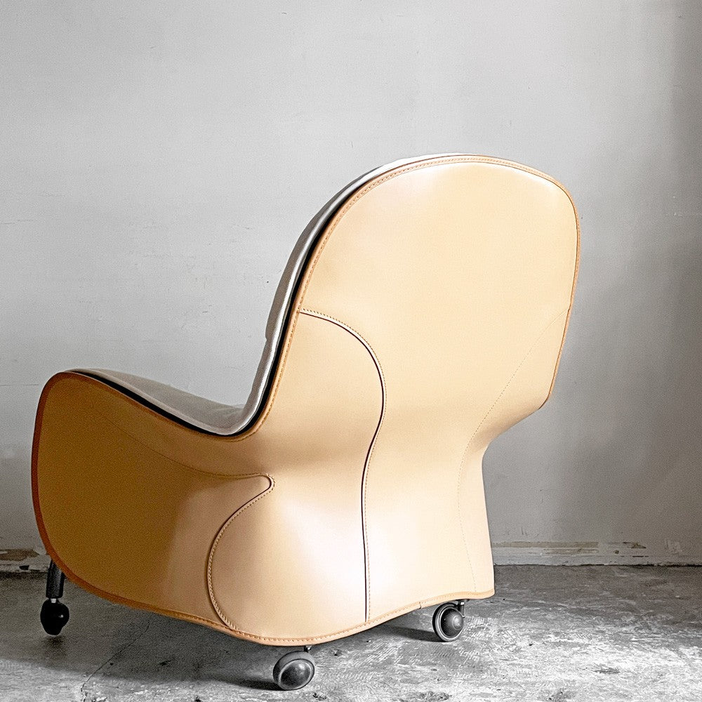 デパドヴァ Depadova ルイジアナ Louisiana ラウンジチェア 本革 フェザー キャスター ヴィコ・マジストレッティ イタリアモダン ■