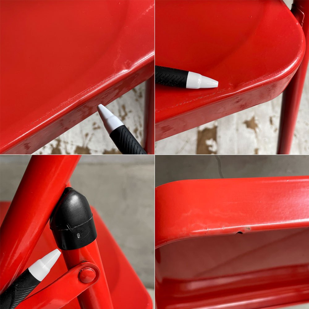 シュプリーム Supreme 20aw メタルフォールディングチェア Metal Folding Chair ダイニングチェア レッド スチール 折り畳み ♪
