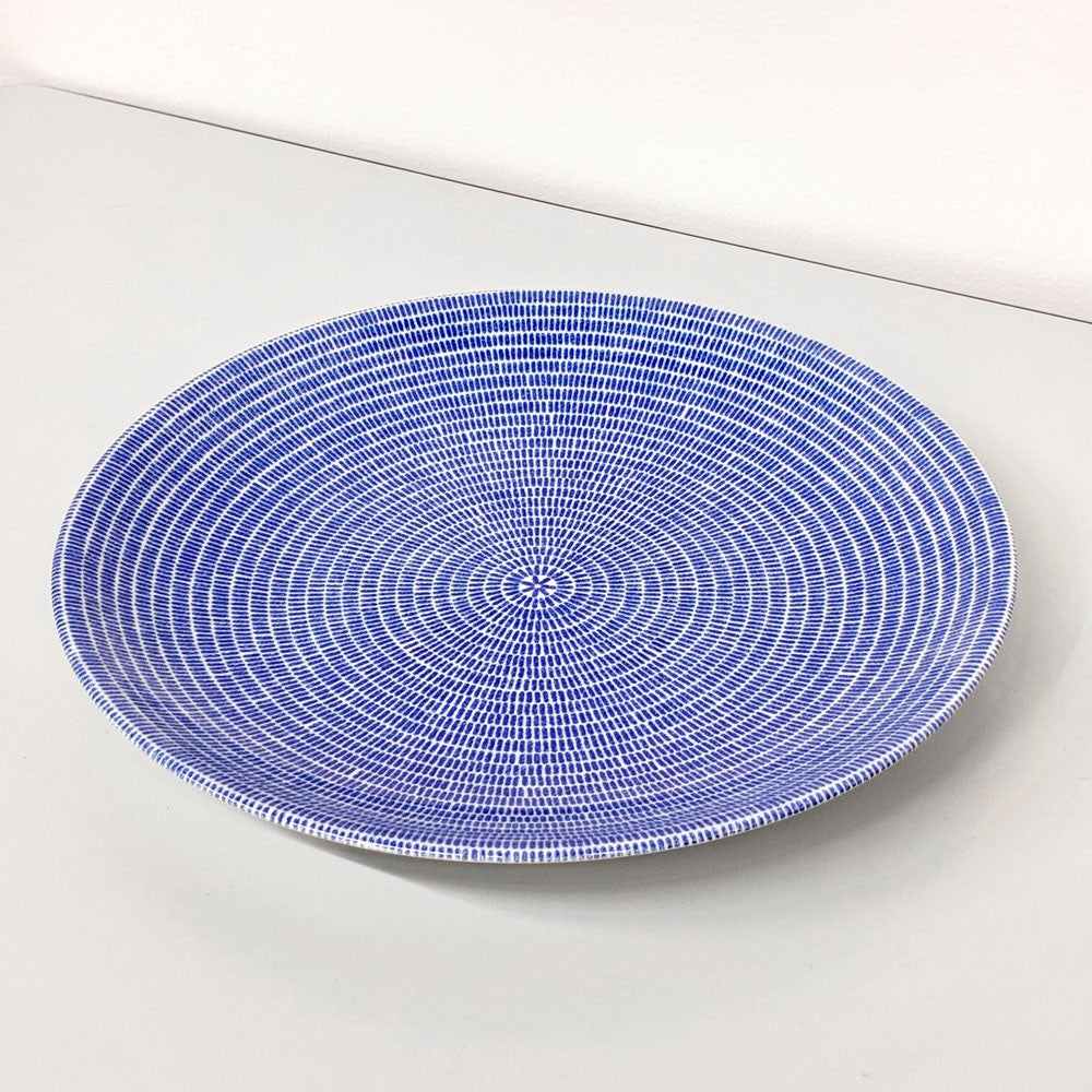 アラビア ARABIA 24h アベック Avec プレート 26cm ブルー 旧ロゴ ビンテージ 北欧食器 B ◎