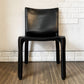 カッシーナ Cassina キャブチェア 412 CAB アームレス 本革 ブラック マリオ・ベリーニ イタリア モダンデザイン 定価￥308,000- ◎