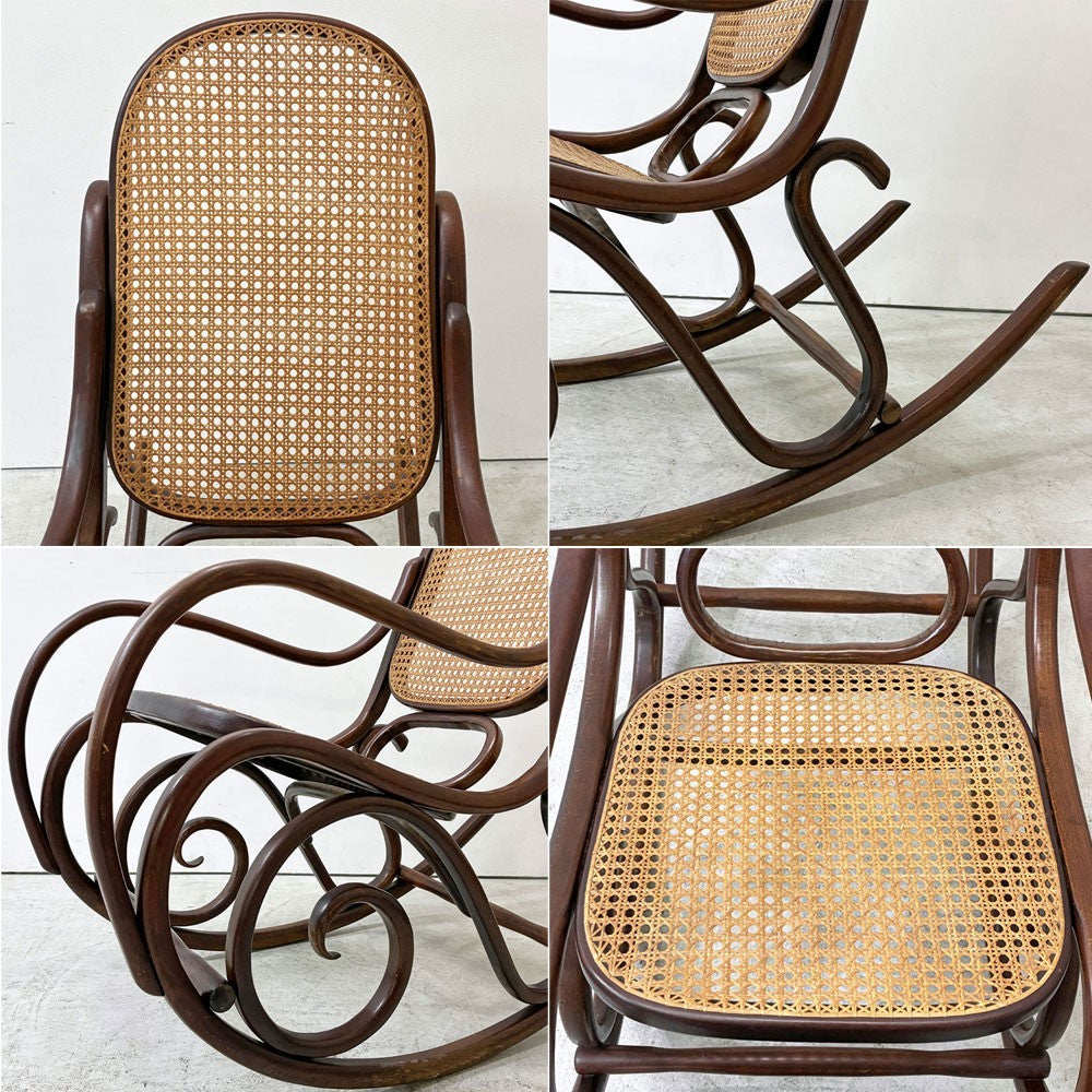 マルニ maruni ロッキングチェア Bentwood rocking chair  ラタン 曲木 ベントウッド オールドマルニ ブラウン ●