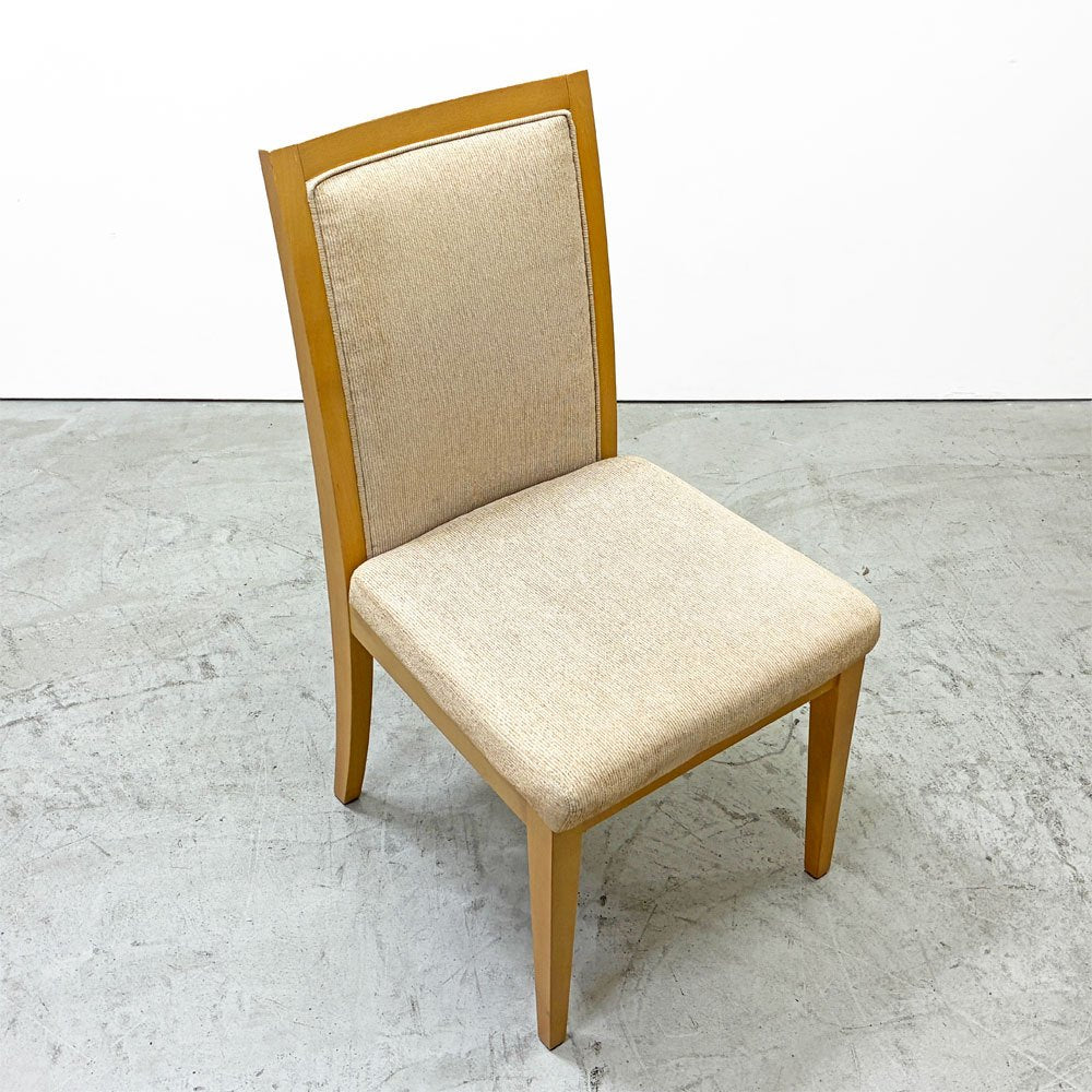 カリガリス Calligaris ダイニングチェア ハイバック ビーチ材 編み込み ファブリック ナチュラルモダン イタリア ●