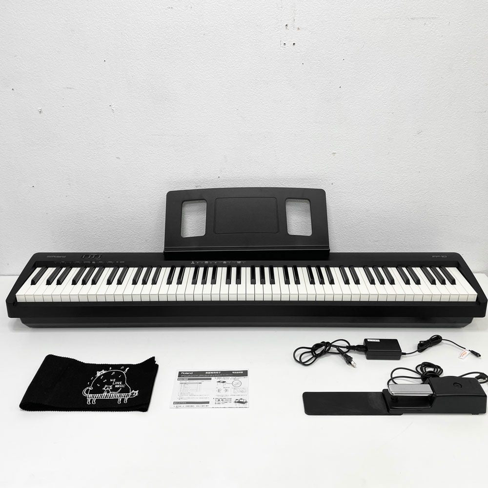 ローランド Roland 電子ピアノ デジタルピアノ ポータブルピアノ FP-10-BK 88鍵 Bluetooth ブラック ダンパー＆ペダル(DP-10)付 日本製 ●