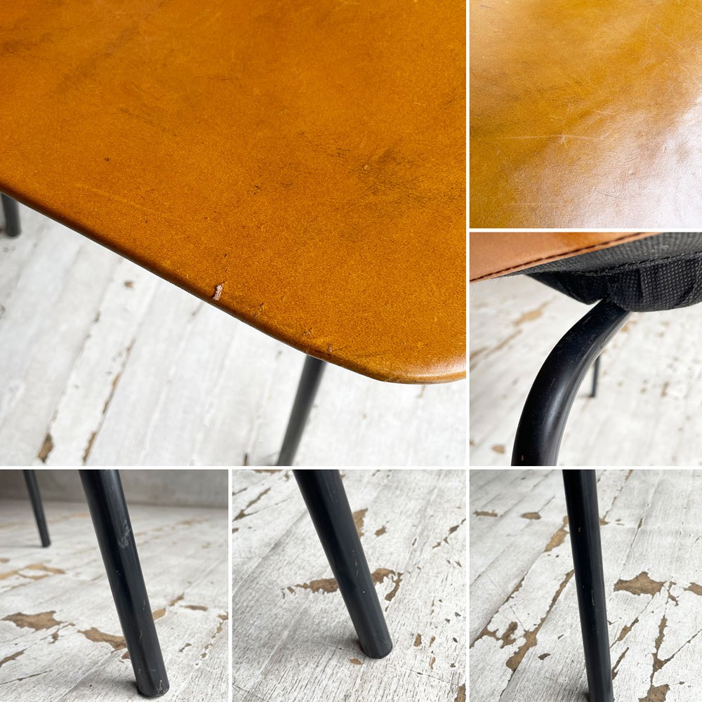 メゾンドュモンド Maisons du Monde トノーチェア Tonneau Chair ダイニングチェア レザー ピエール・ガーリッシュ Pierre Guarich フランス 希少 ♪