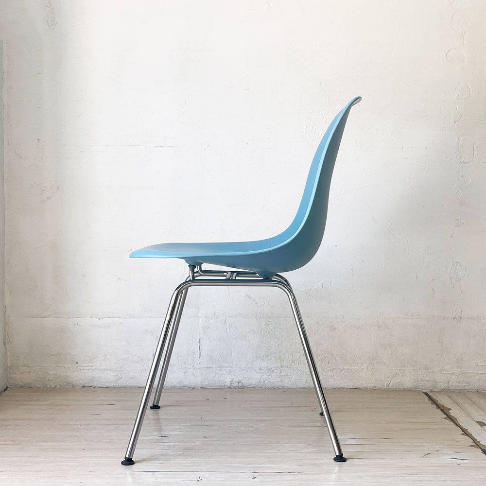 ハーマンミラー HermanMiller × ヴィトラ vitra サイドシェルチェア ペールブルー ポリプロピレン Hベース C&Rイームズ ★