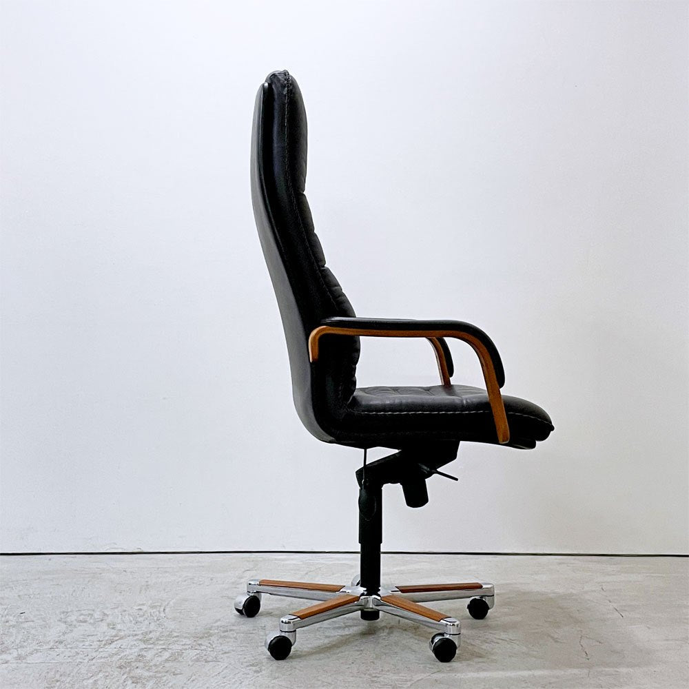 ベルグファニチャー Berg Furniture 89-11 デスクチェア ハイバック エアクッション付き プライウッド 手縫いステッチ デンマーク 参考価格\433,650~ ●