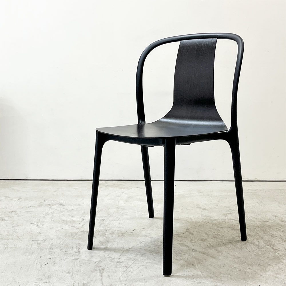 ヴィトラ Vitra ベルヴィルチェア Belleville Chair アームレスチェア ダイニングチェア スタッキングチェア オーク材 ダークブラウン系カラー ロナン & エルワン・ブルレック B ●