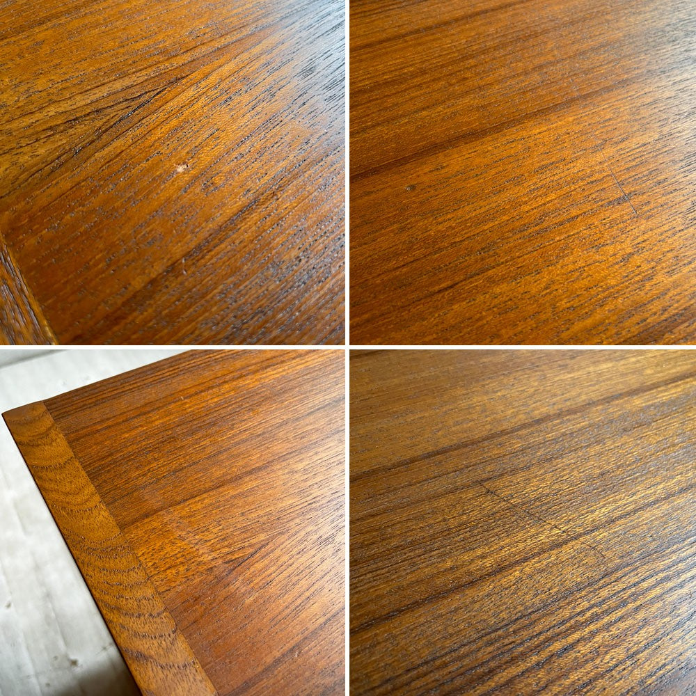 デューロン dyrlund ビンテージ リビングボード キャビネット 食器棚 ディスプレイシェルフ チーク無垢材 蛇腹扉 ロールトップ デンマークビンテージ 北欧家具 上下分割可  ♪