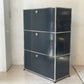 ユーエスエムハラー USM Haller モジュラーファニチャー Modular Furniture 1列3段 キャビネットシェルフ ドロップダウン扉×3ドア 鍵付 26万円程 ★