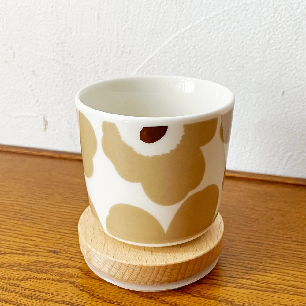 マリメッコ marimekko ウニッコ Unikko ラテマグ コーヒーカップ 200ml 木蓋付き マイヤ・イソラ フィンランド 北欧食器 A ★