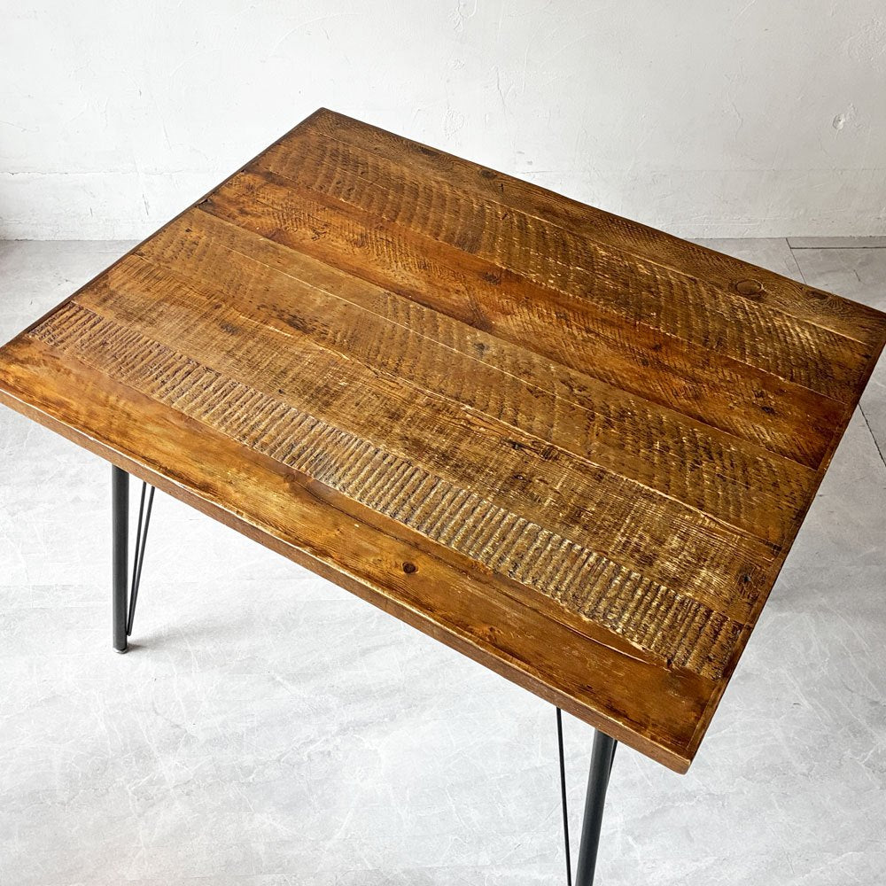 ノットアンティークス knot antiques クラッシュゲート CRASH GATE フランク3 FRANKⅢ ダイニングテーブル 作業台 W100 パイン材 無垢集成材 インダストリアル 関家具 ★
