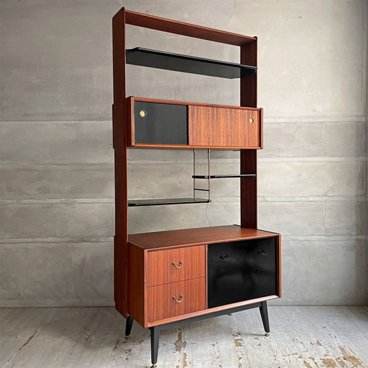 エベネゼルグーム Ebenezer Gomme ジープラン G-PLAN トーラ & ブラック Tola&Black ルームディバイダー オープンシェルフ 飾り棚 英国 UKビンテージ ♪