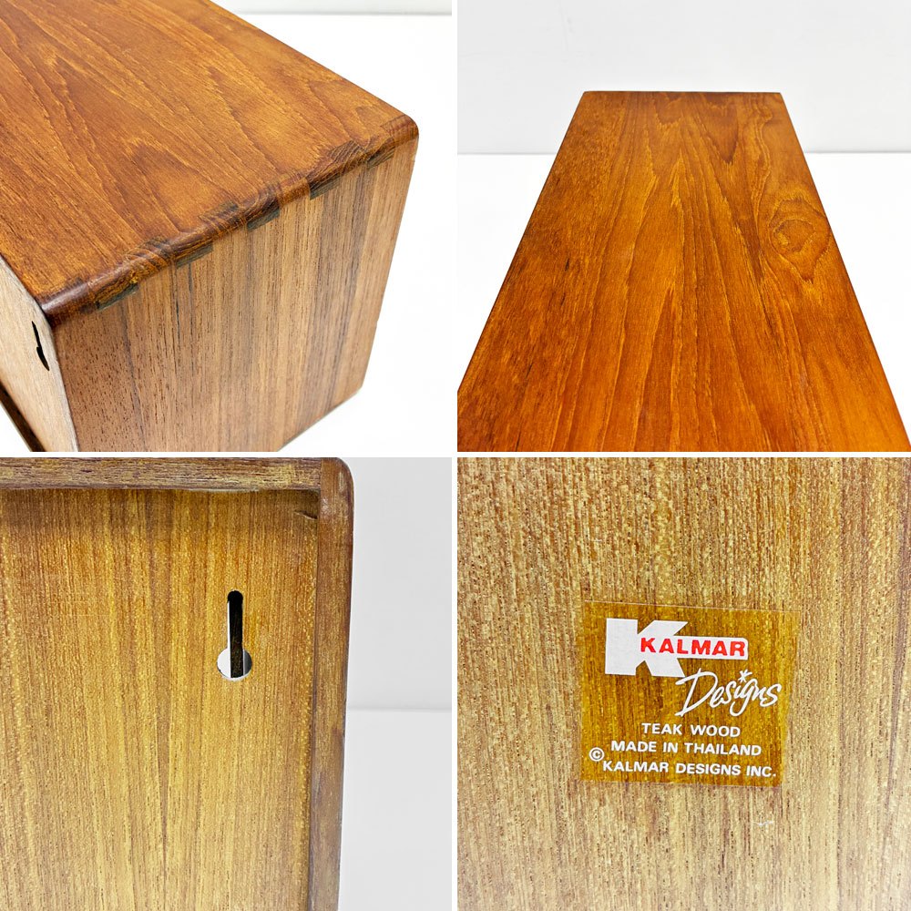 カルマーデザインズ Kalmar Designs 壁掛けCDホルダー チーク無垢材 北欧家具 デンマーク ビンテージ ●