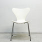 フリッツハンセン Fritz Hansen 3107 セブンチェア ホワイト ラッカー仕上げ スタッキング アルネ・ヤコブセン デンマーク 北欧家具 B ●