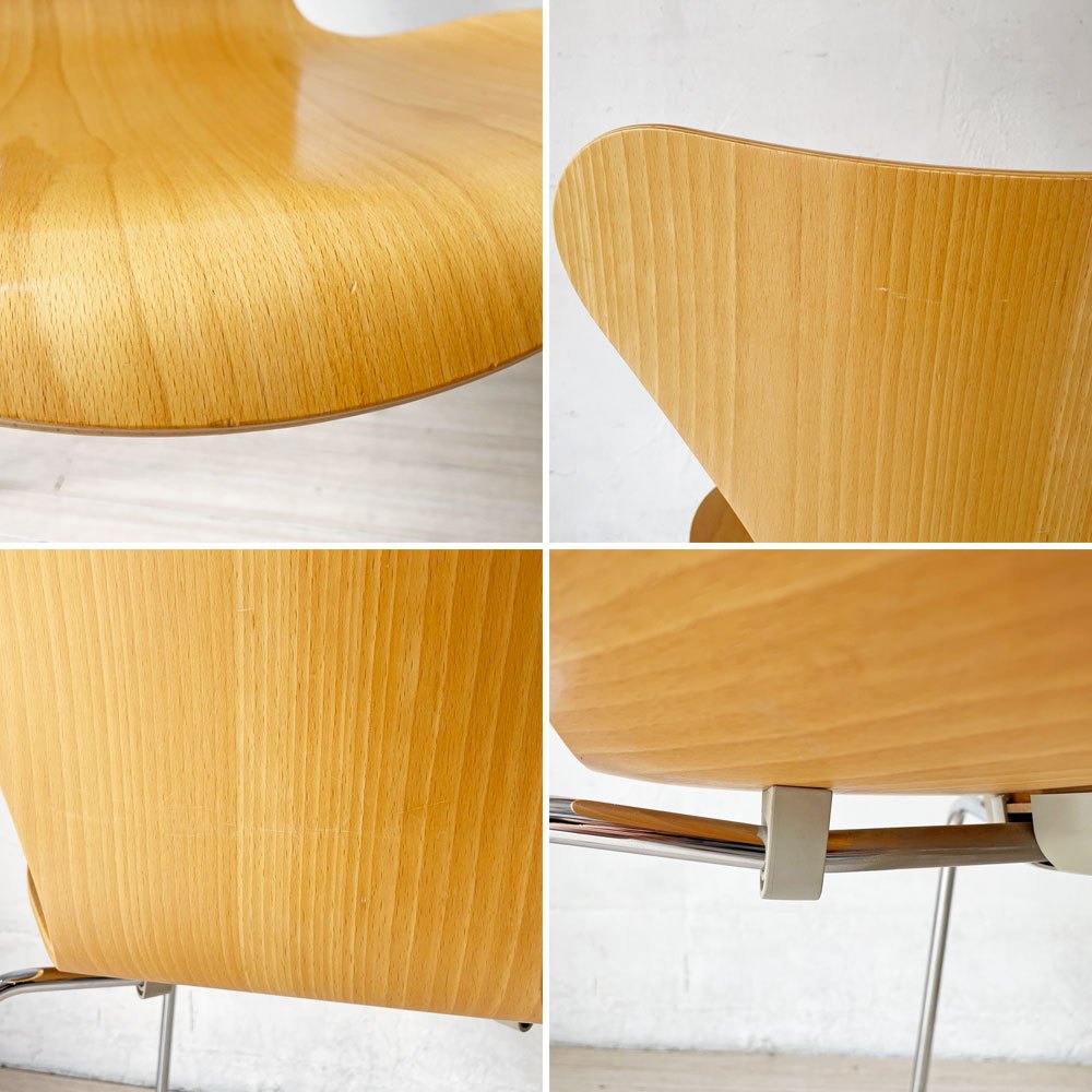 フリッツハンセン Fritz Hansen セブンチェア ビーチ材 ナチュラル アルネ・ヤコブセン 北欧家具 定価￥88,880- ★