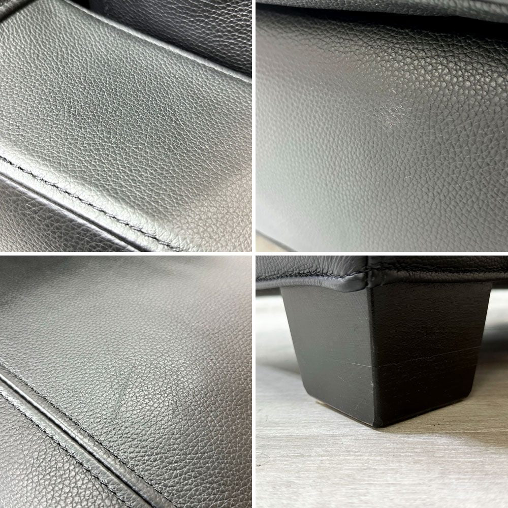 アイラーセン eilersen ヴィテッセ 2p ソファ VITESSE SOFA 本革 ブラック 2シーター モダンデザイン デンマーク 美品 ●