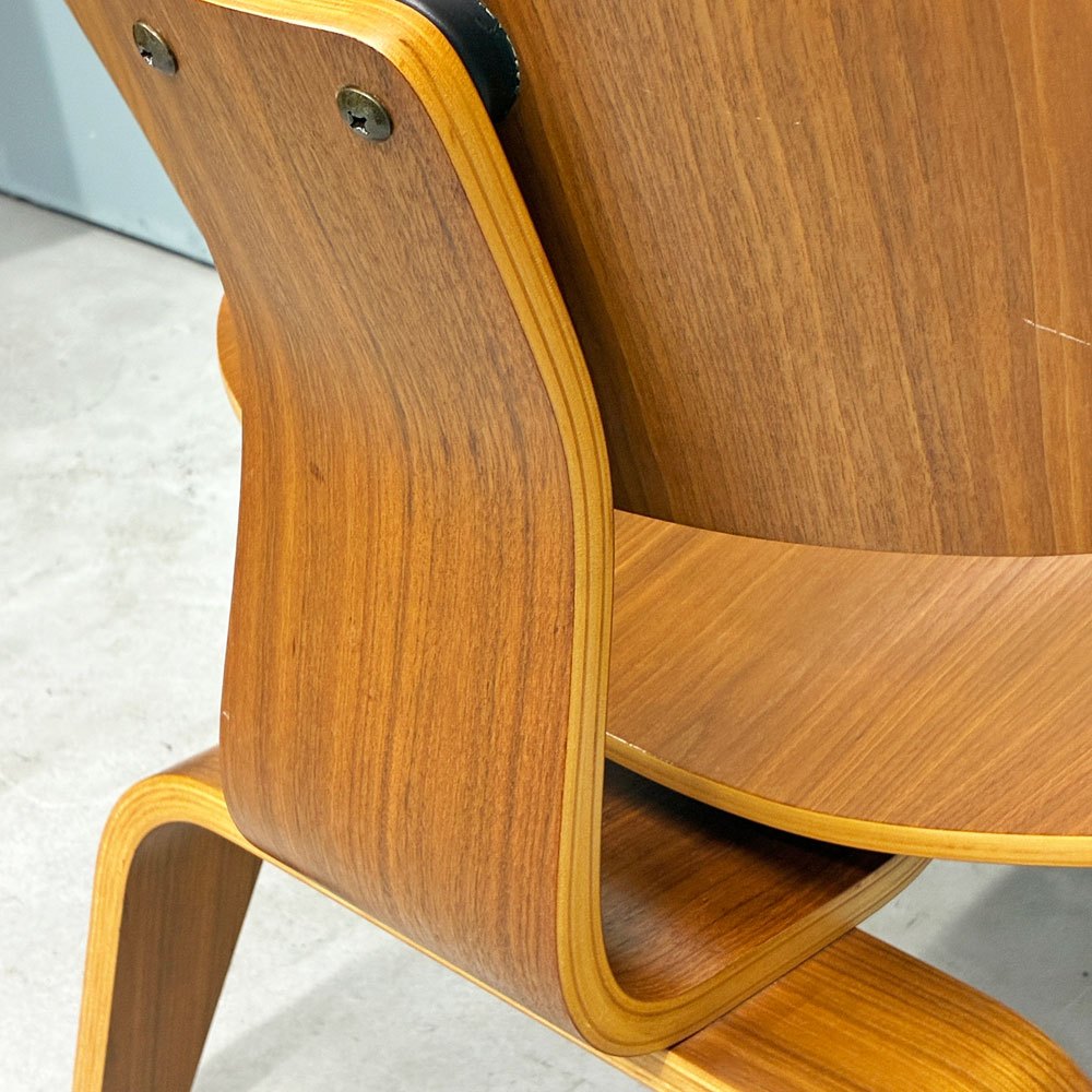 ハーマンミラー Herman Miller プライウッドラウンジチェア LCW ウッドレッグ ウォールナット C&R イームズ ミッドセンチュリー 2007年製 ◎