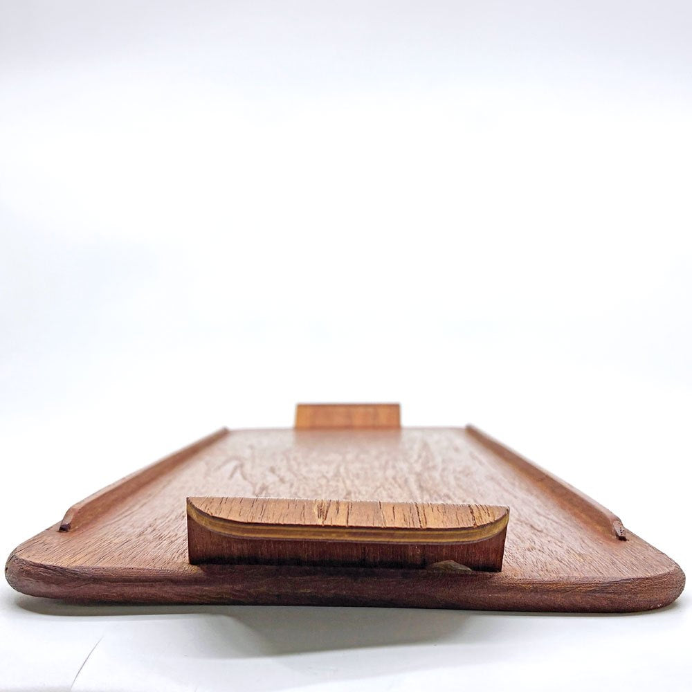 北欧ビンテージ Scandinavian Vintage チーク材 トレイ トレー プライウッドハンドル 北欧雑貨 ●