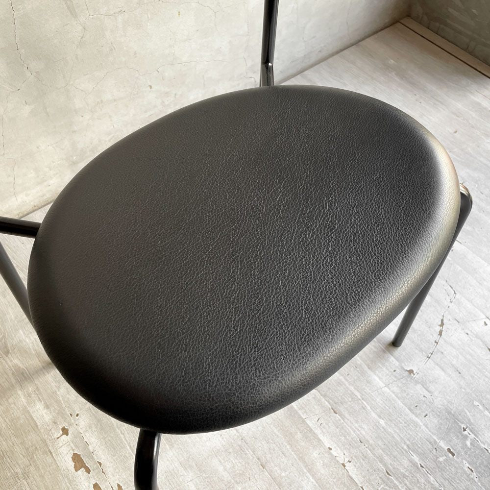カールハンセン＆サン Carl Hansen & Son CH88P ダイニングチェア オーク材 本革 ブラックレザー ハンス・J・ウェグナー デンマーク 北欧家具 美品 ♪