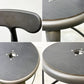 フェールトラヴァイユ FER TRAVAIL ニコルチェア NICOLLE Chair SH45cm ダイニングチェア スチール マットクリア仕上げ 別注モデル レザーパッド付 ブラック インダストリアル フランス ●