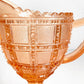 インペリアルグラス Imperial Glass ビーデッドブロック Beaded Block クリーマー ガラス ピンク USビンテージ ■