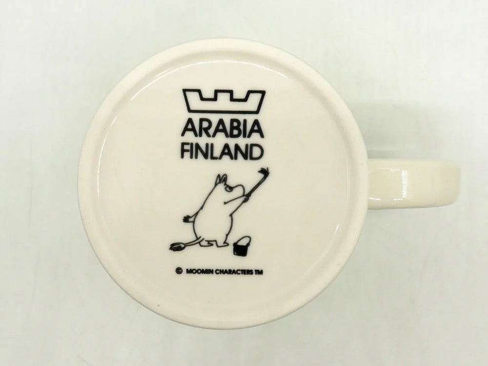 アラビア ARABIA ムーミン Moomin マグカップ トフスランとビフスラン ライトグリーン 廃番 フィンランド 北欧食器 A ●