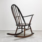 アーコール Ercol クエーカー ロッキングチェア アームチェア コロニアル ブラウン エルム材 ビーチ材 UKビンテージ 英国家具 ●