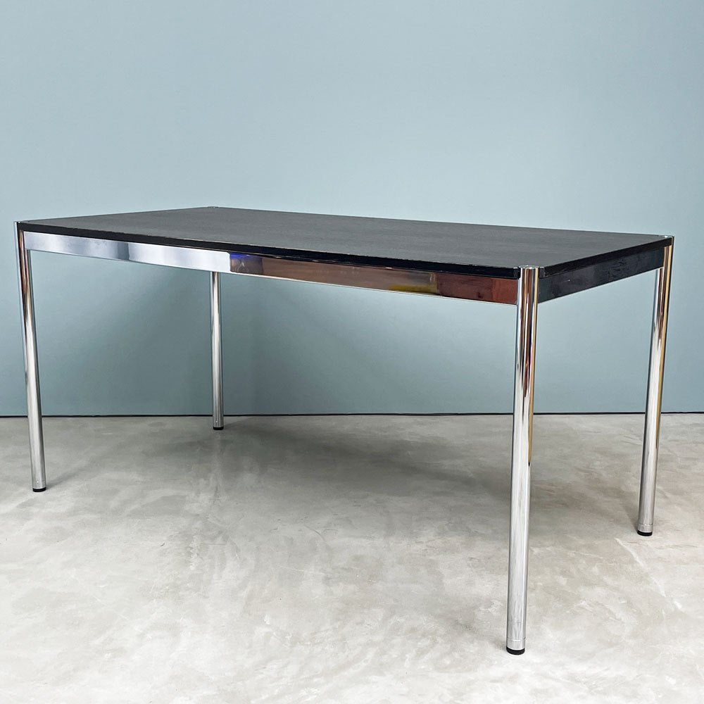 USMモジュラーファニチャー USM Haller USMハラーテーブル ワーキングデスク ダイニングテーブル オーク材 ブラック W150×D75×H72cm アジャスター 高さ調整リング付き+H2cm ◎