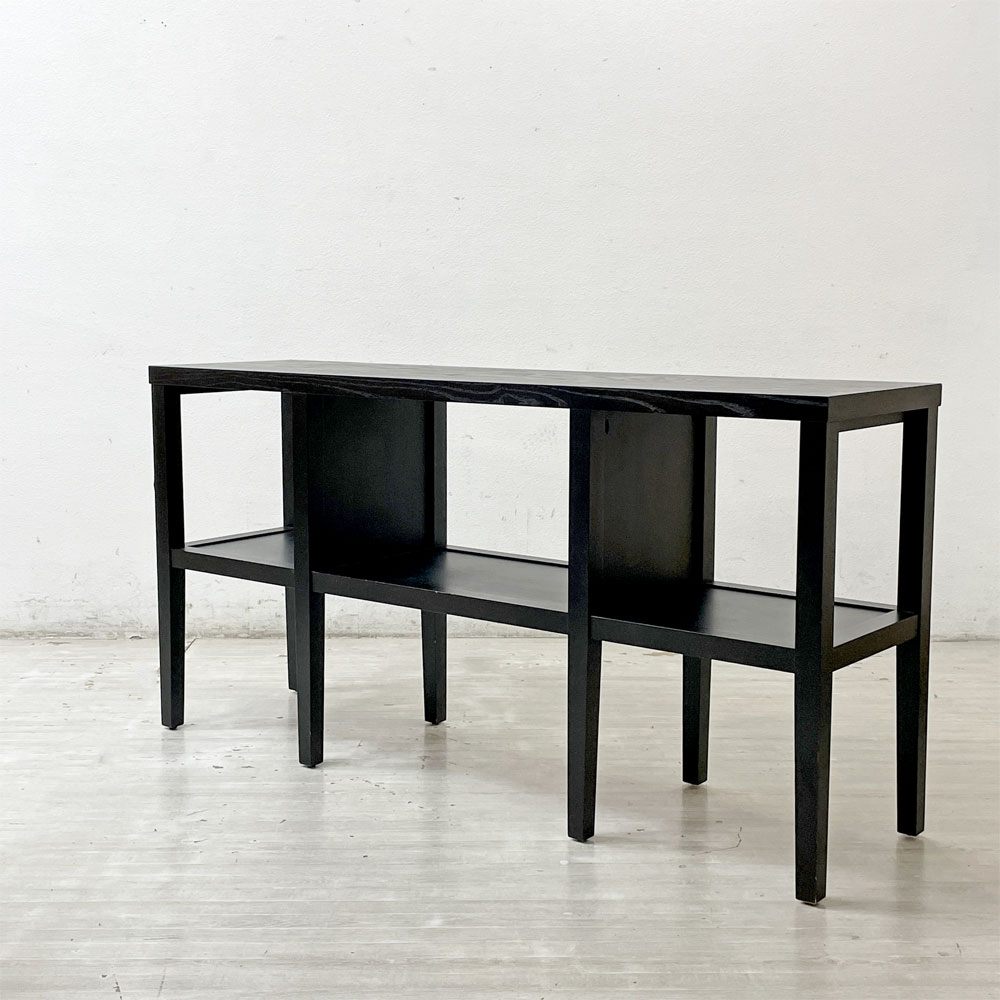 クレイト＆バレル Crate&Barrel バロネット Baronet コンソールシェルフ 収納棚 W152.5cm USA 米国 モダンデザイン ●