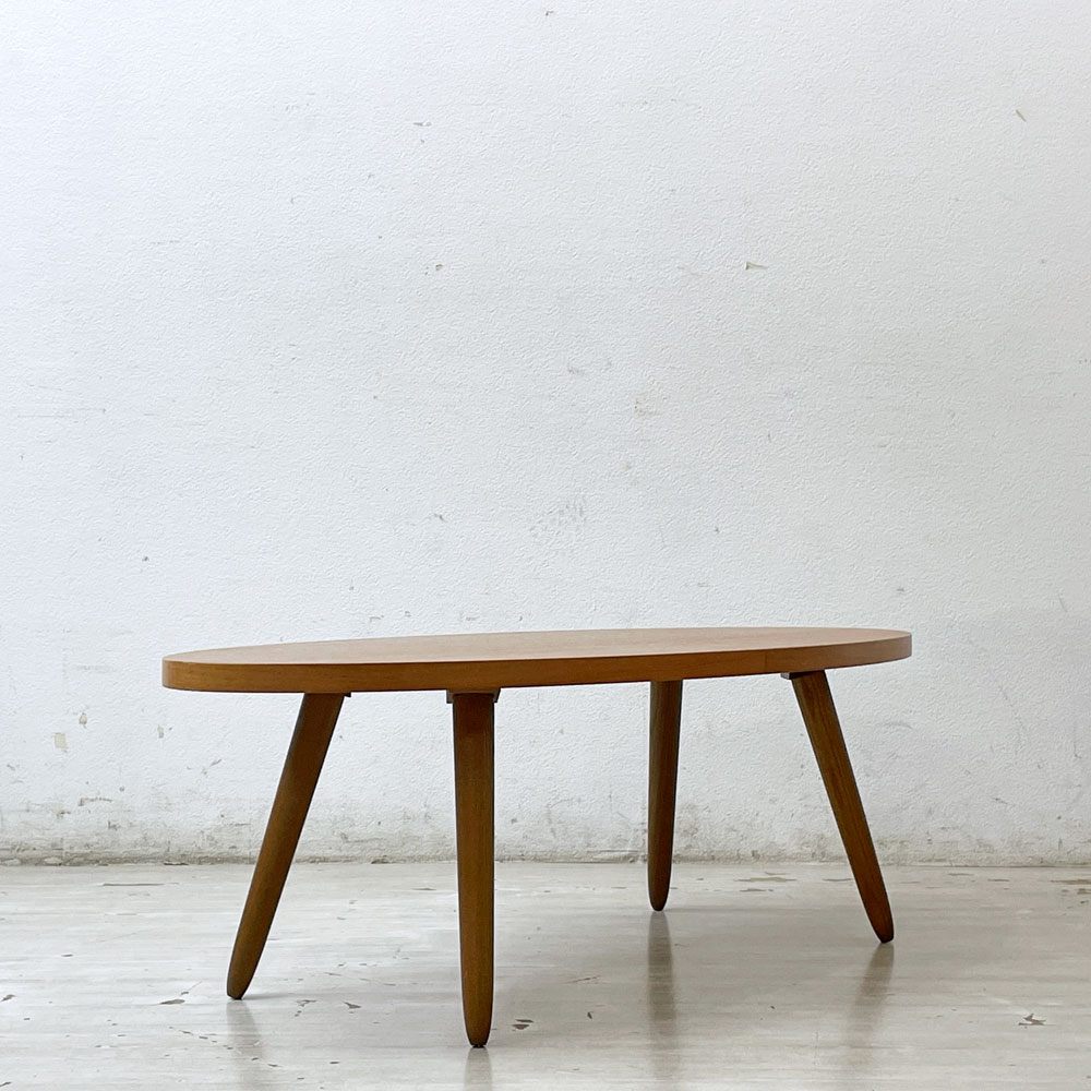 ウニコ unico ループ LOOP リビングテーブル ローテーブル コーヒーテーブル チーク材 w118cm 廃番 ●