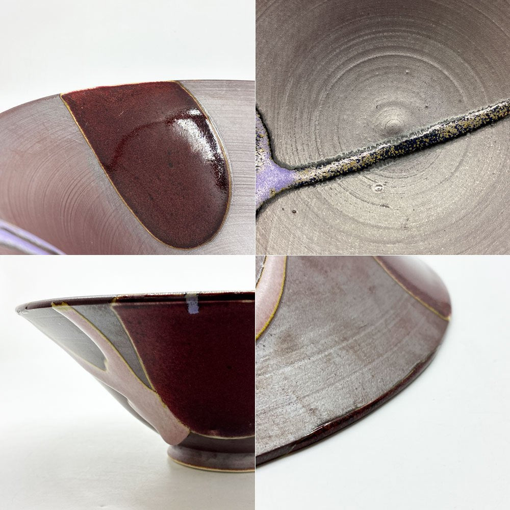 Orcas Island Pottery デコレーションボウル 陶器 アート Φ24.5cm Matthew Patton アメリカ ●