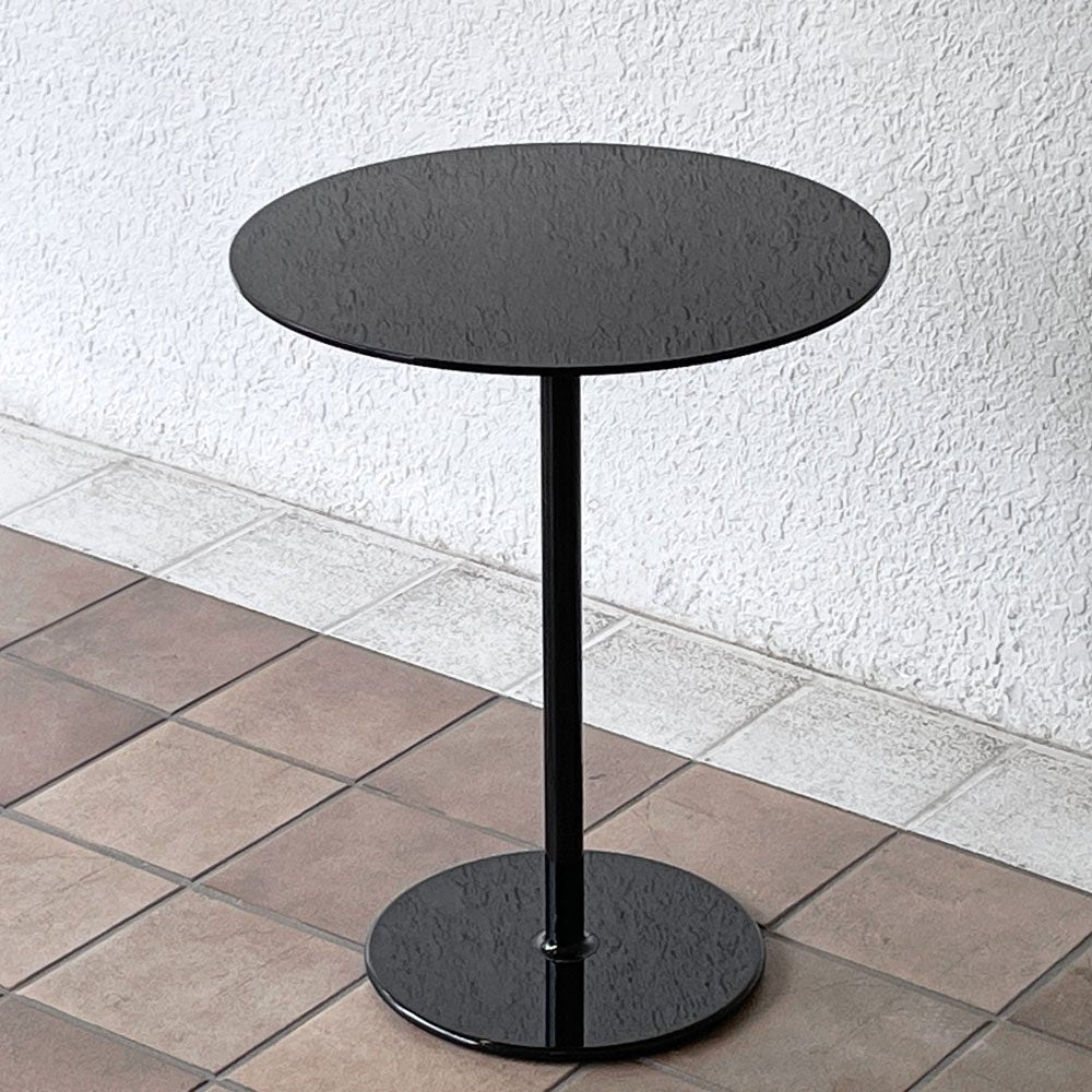 アルフレックス arflex リッツ LITS サイドテーブル コーヒーテーブル Φ45cm グロッシービターブラック 廃番 参考定価￥108,900- ◇