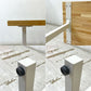 かなでもの KANADEMONO ザ・テーブル THE TABLE デスク ラバーウッド ナチュラル × White Steel Iライン脚 ホワイト W100cm ●