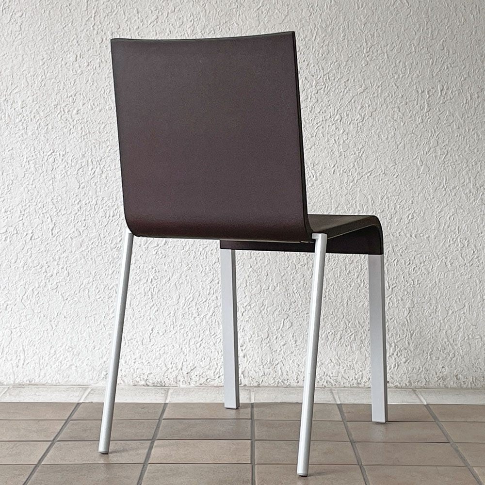 ヴィトラ vitra. ゼロスリー .03 ダイニングチェア スタッキングチェア ブラウン マールテン・ヴァン・セーヴェレン Maarten Van Severen B ◇