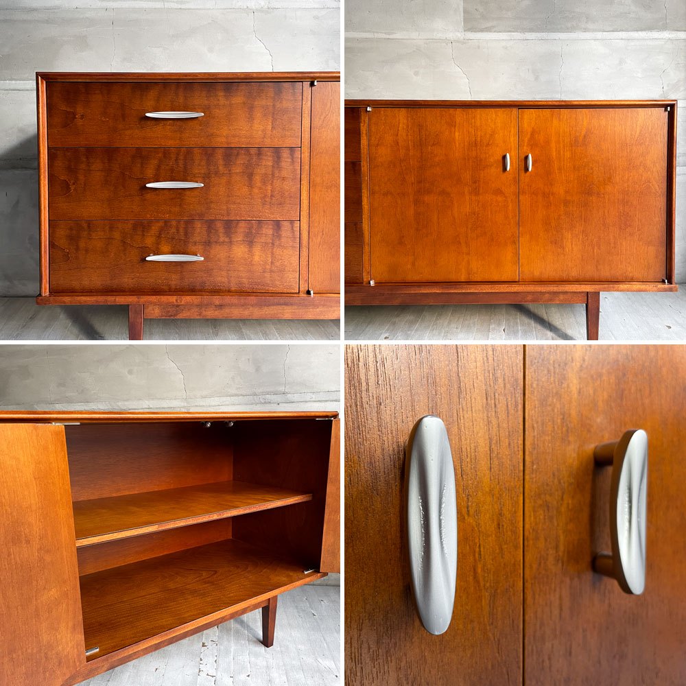 パシフィックファニチャーサービス P.F.S HDキャビネット HD CABINET Lサイズ  サイドボード バーチ材 ミッドセンチュリースタイル  定価￥225,500- ♪