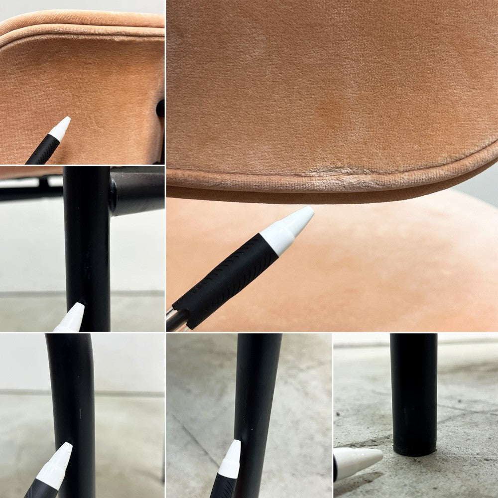 グビ GUBI ココチェア COCO Dining Cair ダイニングチェア ベルベット ピンク系 OEO Studio デンマーク モダンデザイン B ●