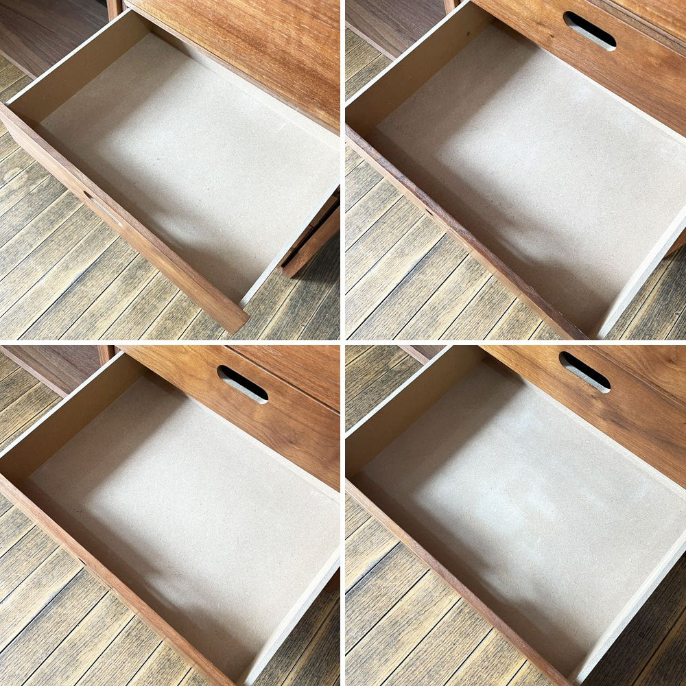 無印良品 MUJI スタッキングシェルフ ワイド 2列3段 ウォールナット材 スタッキングチェスト ドロワータイプ 4点セット ウォールナット材 ナチュラルモダン ◎
